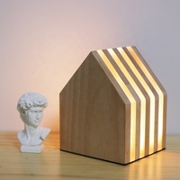 Lampe décorative en acrylique personnalisée, lampe de nuit en bois, artisanat en bois, base en hêtre, LED créative, câble USB, lampe de chambre pour enfants