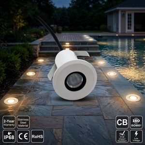 Lumière LED encastrée en acier inoxydable pour <span class=keywords><strong>extérieur</strong></span>, étanche IP68, pour jardin, allée, projets de paysagisme - Product Image 1