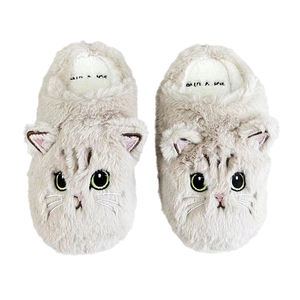 Vente en gros de chaussures d'hiver mignonnes en peluche de chat en coton pantoufles d'intérieur en peluche - Product Image 5