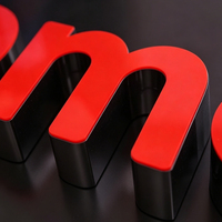 Letras de Canal 3D con Iluminación Frontal LED, de Acero Inoxidable, para Exteriores, Personalizadas, para Decoración de Edificios Comerciales
