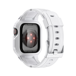 สายซิลิโคนแนวสปอร์ต TPU แบบนิ่มพร้อมเคสกันกระแทกที่ทนทานสำหรับ <span class=keywords><strong>Apple</strong></span> <span class=keywords><strong>Watch</strong></span> 8 <span class=keywords><strong>7</strong></span> 6 5พร้อมสายรัด - Product Image 6