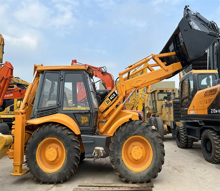 Düşük fiyat satışı için 4x4 tekerlekli kullanılmış ve yeni küçük JCB 4CX 3CX kazıcı yükleyici