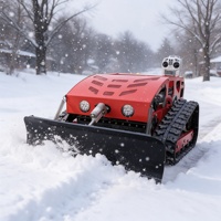 Tondeuse à gazon télécommandée de type RC Crawler avec pelle à neige 2-en-1, machine de coupe d'herbe télécommandée, chasse-neige pour jardin ou verger
