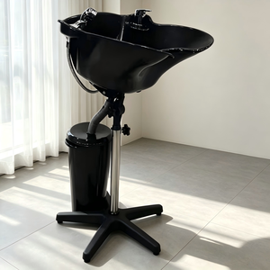 Bac à shampoing pliable moderne, durable, portable et écologique en plastique, réglable avec plusieurs espaces de rangement pour mobilier de salon - Product Image 1