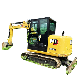 Mini-excavatrice d'occasion pour usage domestique Caterpillar 305.5E, excavatrice hydraulique compacte de 5 tonnes avec accessoire tarière - Product Image 1