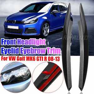 Adesivi per fari anteriori 2 pezzi per Decoartion per sopracciglia con palpebra auto per VW GOLF VI MK6 2008-2013 per MK5 GTI R 2005-stile 2007 - Product Image 1