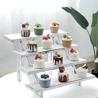 Présentoir en bois fait à la main pour Cupcakes Gâteaux Desserts Intérieur et extérieur Plante Table Risers Bois Artisanat Étagères et Panneaux Muraux