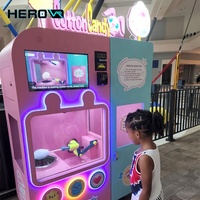 Máquina Expendedora de dulces de algodón de azúcar HEROVR con código QR, barra de aperitivos a granel, compatible con la función SDK para niños, Malasia para centros comerciales