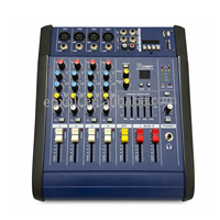 PMX Series Power Mixer with Amplifier 250W 16 DSP Effects Dual-position Display 4 EQ Equalizer Built-in SD Card Slot&MP3 Player