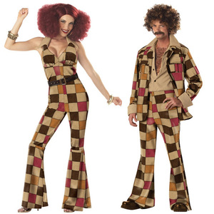 Unisex <b>80s</b> Retro Checkerboard <b>Skirt</b> for Adults-Stage Performance Wear No Label No Hang Tag - Product Image 1