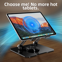 Fanlı Tablet Soğutma Standı |   Katlanabilir Yükseklik Ayarlı |   20 ° Hızlı Isı Dağılımı |   K268 Evrensel Oyun Çizim Standı