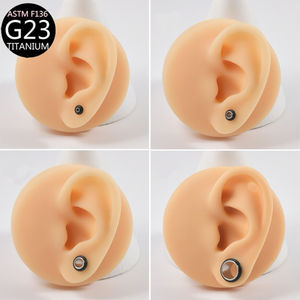 Brincos de Piercing Oco em Titânio F136 - Plugues de Túnel para Estiramento de Orelha em Formato de Funil, Joias de Piercing Corporal - Product Image 3