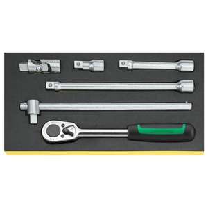 STAHLWILLE - 96838175 Ratchet <b>set</b> 1/2'' with accessories in TCS insert (6 pcs.) - EAN 4018754137572 OTHER <b>TOOL</b> <b>SETS</b> - Product Image 1