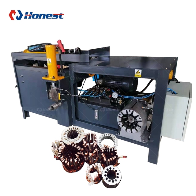 Scrapping Industrial Electric Motor Recycling Machine Stator Scrap Cutting and Recycling From Waste Washing Motor and Fan Motor