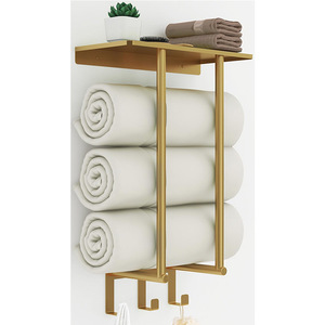 <span class=keywords><strong>Toallero</strong></span> <span class=keywords><strong>de</strong></span> baño montado en la pared <span class=keywords><strong>de</strong></span> acero inoxidable estante <span class=keywords><strong>de</strong></span> almacenamiento multifunción <span class=keywords><strong>de</strong></span> 2 niveles para herramientas <span class=keywords><strong>de</strong></span> limpieza diseño moderno sin perforaciones - Product Image 6