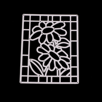 AAGU Low MOQ personalizzato metallo taglio muore cornice fiore carta carta sfondo artigianato in metallo per strumento di goffratura fiore Scrapbooking
