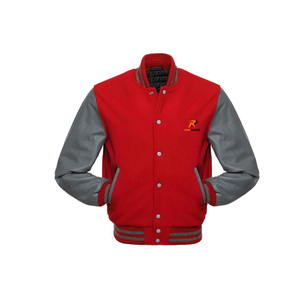 Chaqueta Universitaria Roja de Alta Calidad para Hombre, Mangas de Cuero Hechas a Mano, Estilo Casual OVO Universitario para Jugadores de Béisbol - Product Image 3