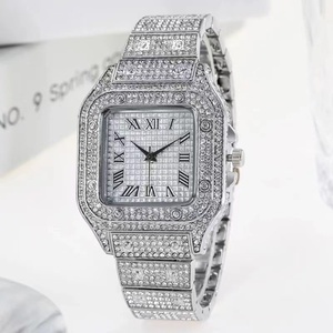 Hiphop diamanten horloge mode luxe quartz horloges roestvrij staal diamanten wijzerplaat iced out quartz horloge horloges voor heren - Product Image 2