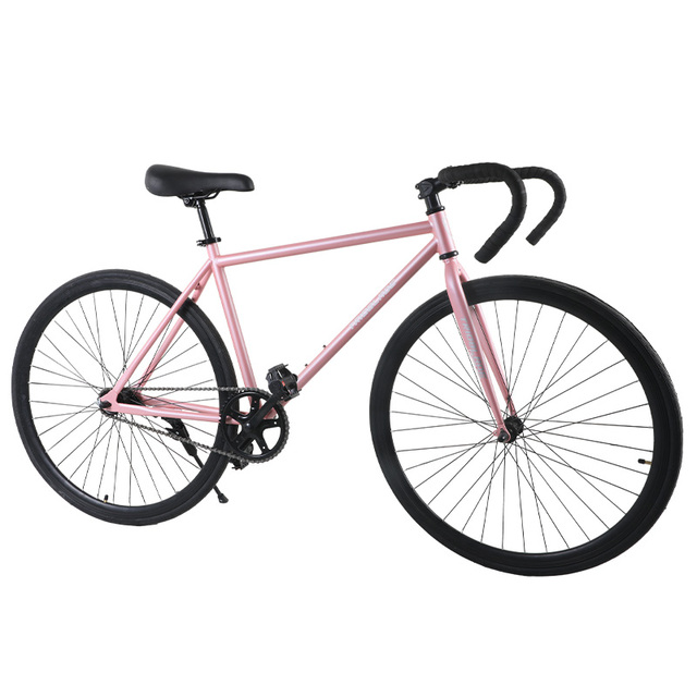 700C Classic pink Fixed Gear Bicycle Single Speed Steel Aluminum Alloy Fixed Gear Bikes