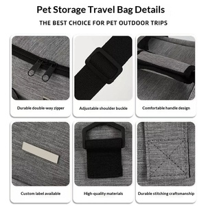 Wholesale Waterproof Pet Outdoor Travel Backpack <strong>Dog</strong> Cat Food Storage Bag Oxford Cloth Large Capacity Folding Multi-function - Product Image 5