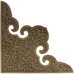 Essence Pavilion Chinese Antique Brass <b>Corner</b> <b>Protector</b> 12cm 15cm 20cm 25cm 30cm Matte Finish For Door Decor - Product Image 5