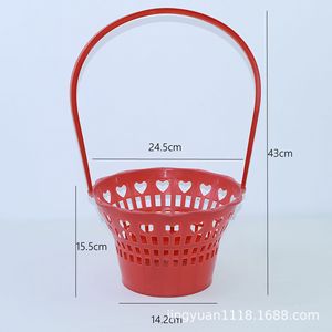 Panier à fleurs en plastique Jingyuan, petit modèle, résistant à la corrosion, pour fleurs artificielles ou fraîches, décoration intérieure, cadeaux de fêtes - Product Image 2
