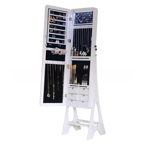 Gabinete de almacenamiento de joyas para sala de estar, tocador <span class=keywords><strong>con</strong></span> <span class=keywords><strong>espejo</strong></span> de pie, <span class=keywords><strong>espejo</strong></span> de cuerpo entero, gabinete de almacenamiento de joyas móvil - Product Image 6