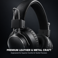 Pilihan Warna Berbeda Headphone Nirkabel Over Ear V5.4 EDR Hi-Fi Dynamic Driver dengan Bantalan Kulit