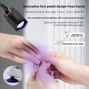 10W Nail Art Pedal <b>Switch</b> UV Phototherapy Baking <b>Light</b> High Brightness Spot Adhesive Nail Flap <b>Light</b> Fast Drying No Blackhand - Product Image 6