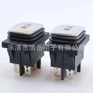 Kcd4 Rocker Switch 6 <b>Pin</b> 2 Position <b>Stainless</b> <b>Steel</b> Metal Face Ip65 Waterproof With Light On Off 16a 250v Screw Terminal - Product Image 3