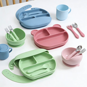 Juego de Vajilla de Silicona para Bebé, Libre de BPA, No Tóxico, con Logotipo Personalizado, para Alimentación Infantil - Product Image 2