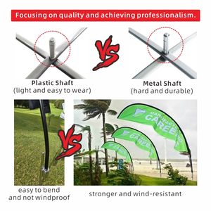 Bendera iklan cetak kustom untuk toko kopi luar ruangan; Bendera bulu; Bendera bentuk air mata untuk promosi pembukaan toko - Product Image 4