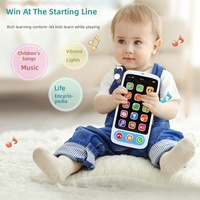 Jouet éducatif pour la petite enfance, téléphone multifonctionnel apaisant pour bébé avec lumières, téléphone musical simulé intelligent pour enfants