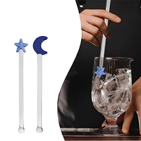 Différents styles de baguettes à mélanger en verre borosilicate écologique avec accessoires de bar