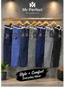 Jeans de Mezclilla con Corte Clásico Regular, Diseño Liso, Cintura Elástica con Cordón, Bolsillos Cargo Funcionales y Tela Resistente - Product Image 5