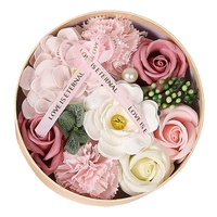 Nouveau Savon Artisanal en Forme de Rose, Boîte Ronde, Cadeau Idéal pour Petite Amie et Famille - Saint-Valentin & Fête des Mères