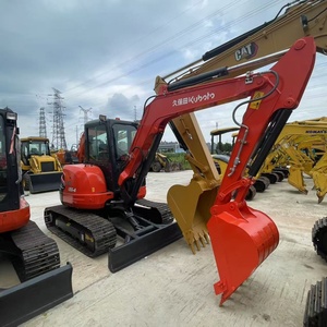 รถขุดตีนตะขาบ Kubota U55 มือสองจากญี่ปุ่น แท้ 5 ตัน พร้อมบุ้งกี๋  เครื่องยนต์และปั๊ม Kubota ได้รับการรับรองมาตรฐาน EPA และ CE มีจำหน่าย - Product Image 1