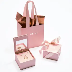 Custom jewellery sets box caja para joyas guangzhou luxury jewelry packaging box and bag set