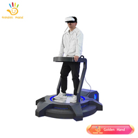 Sistema Eléctrico VR 9D Golden Hand para Interiores y Exteriores, Montaña Rusa Comercial de Metal, Equipo de Realidad Virtual con Plataforma de Pie