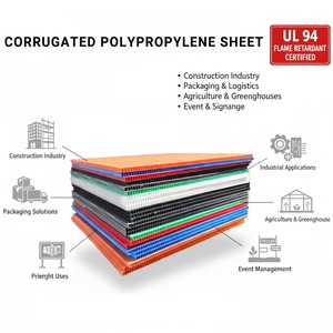 Plaques en plastique ondulé PP ignifuges |   Panneau de protection pour sol et mur de 2 mm à 8 mm |   Plaques creuses ignifuges 4x8 pieds - Product Image 6