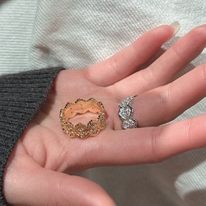 Anillo Geométrico Antiguo de Plata Pura S925, Diseño Elegante de Lujo Retro Francés con Circonita de Corte Ovalado, Joyería de Nicho - Product Image 3