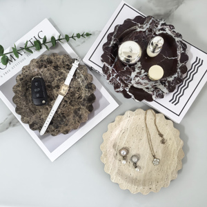 Vintage Natural Marble Tray Handmade Modern Storage Dish for Wedding Counter Vanity Dresser Nightstand Desk <strong>Small</strong> <strong>Ornaments</strong> - Product Image 5