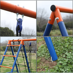 Conjunto de Balanço Infantil Zoshine em Metal Reforçado com Balanço e Assento para Playground ao Ar Livre - Product Image 6