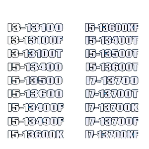 CPU I3-13100 I5-13400 13490 13500 13600 I7-<span class=keywords><strong>13700</strong></span> <span class=keywords><strong>K</strong></span> KF F de 8 Núcleos, 3.4GHz, 64 bits, para Ordenador de Escritorio, Nuevo y Usado - Product Image 1
