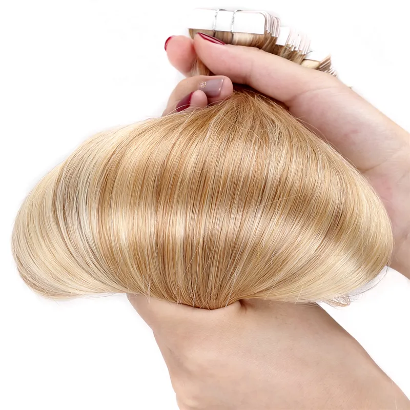12A-Grade europäisches Haarband Inn rohes unverarbeitetes 100 % menschliches Haar super doppelt gezogenes natives Remy-Band in Haarverlängerung
