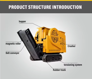 Mini machine mobile concasseuse rapide de broyeur de mâchoire avec la vitesse élevée de rotor - Product Image 4
