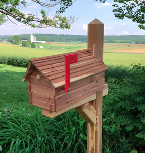 Commercio all'ingrosso della fabbrica di legno di metallo Bill titolari di posta organizzatori cedro Chalet registro di cedro cabina di posta con inserto in metallo - Product Image 2