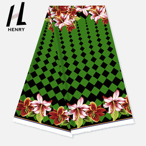 Veel voorraad diverse kleuren optionele 100% polyester bloemenprint stof voor rokken en jurken - Product Image 5