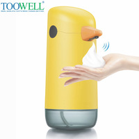 Distributeur de savon liquide intelligent en mousse pour enfants, en ABS, contrôlable par application, motif petit canard jaune, pour la maison et l'hygiène des mains, idéal pour l'export.