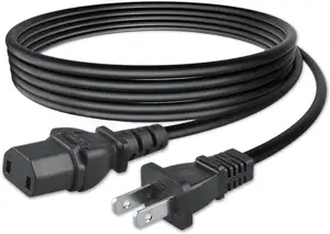 3C certificado 0.75mm2 2 clavijas macho a IEC 320 C7 Figura 8 Conector Cable de fuente de alimentación de CA para electrodomésticos